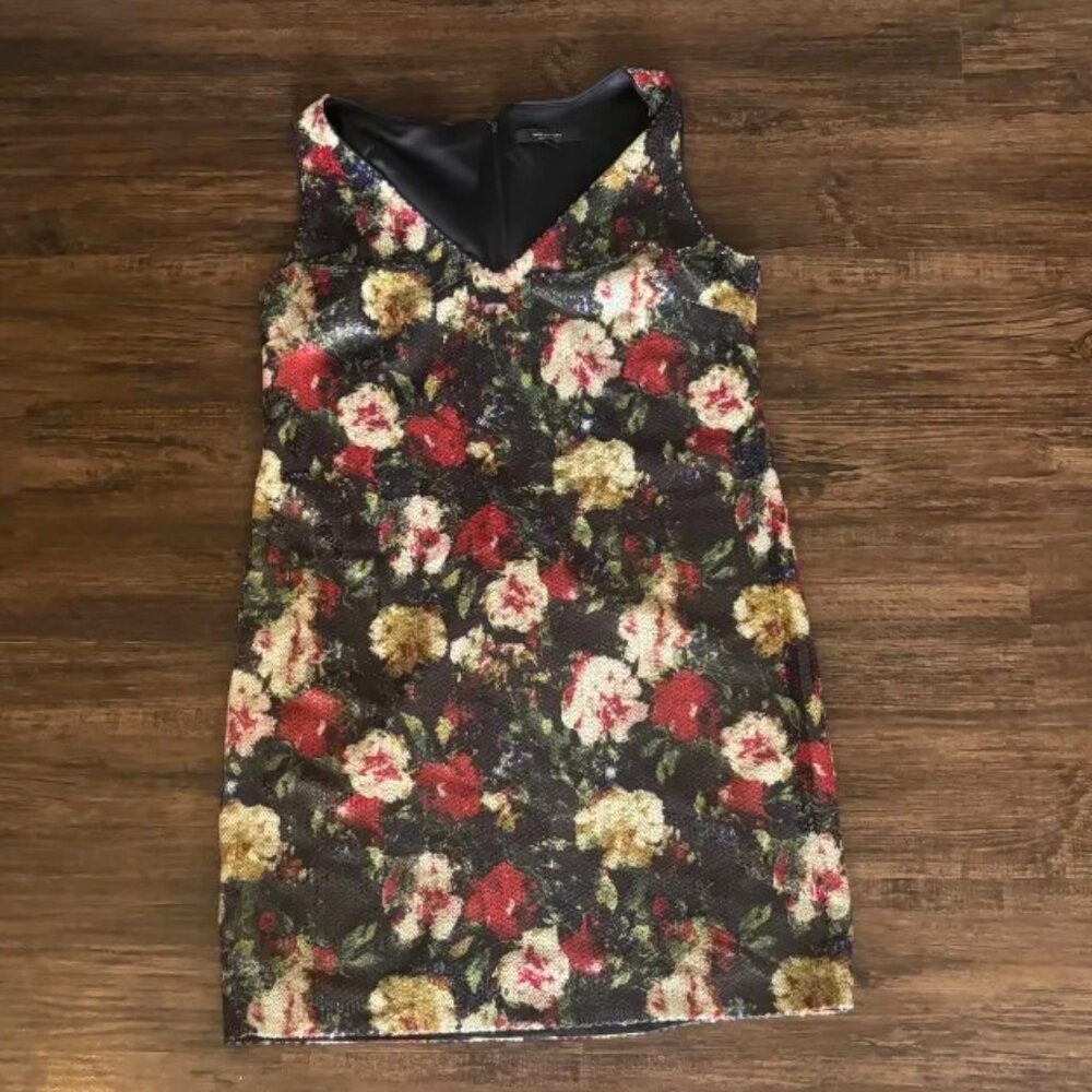 Marc York By Andrew Marc Sequined Sleeveless Sheath Dress